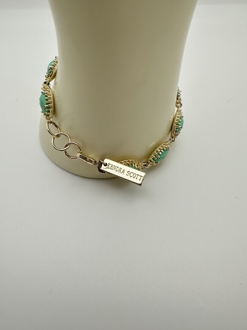 Kendra Scott Jana Gold Link Bracelet in Teal Magnesite - Picture 6 of 10
